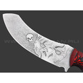 Волчий Век нож Кондрат 12 Custom Orc Edition сталь 95Х18 WA травление, рукоять G10 black & red