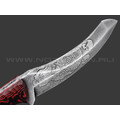Волчий Век нож Кондрат 12 Custom Orc Edition сталь 95Х18 WA травление, рукоять G10 black & red