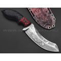 Волчий Век нож Кондрат 12 Custom Orc Edition сталь 95Х18 WA травление, рукоять G10 black & red