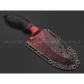 Волчий Век нож Кондрат 12 Custom Orc Edition сталь 95Х18 WA травление, рукоять G10 black & red