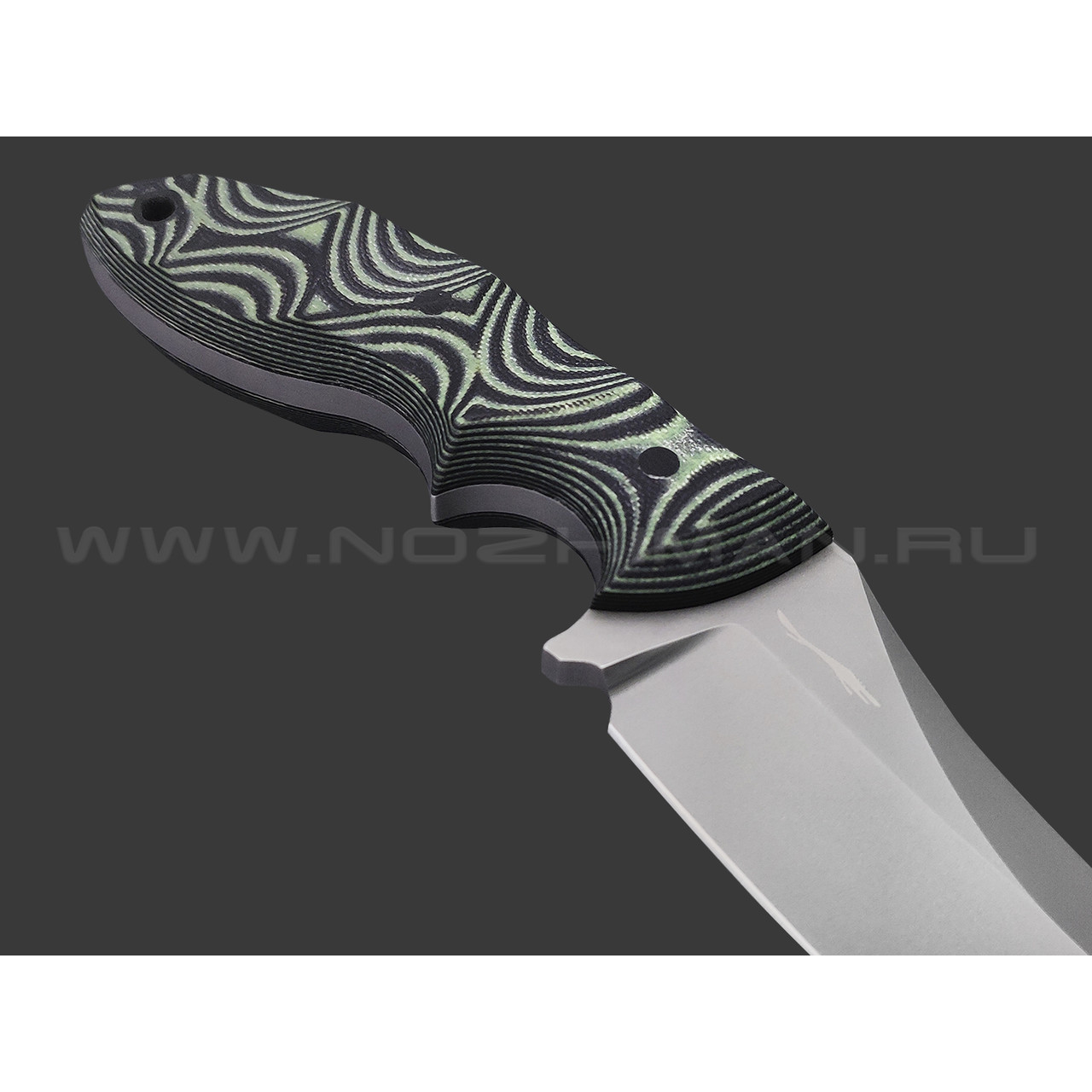 Волчий Век нож Кондрат 12 сталь 95Х18 WA beadblast, рукоять G10 black & green