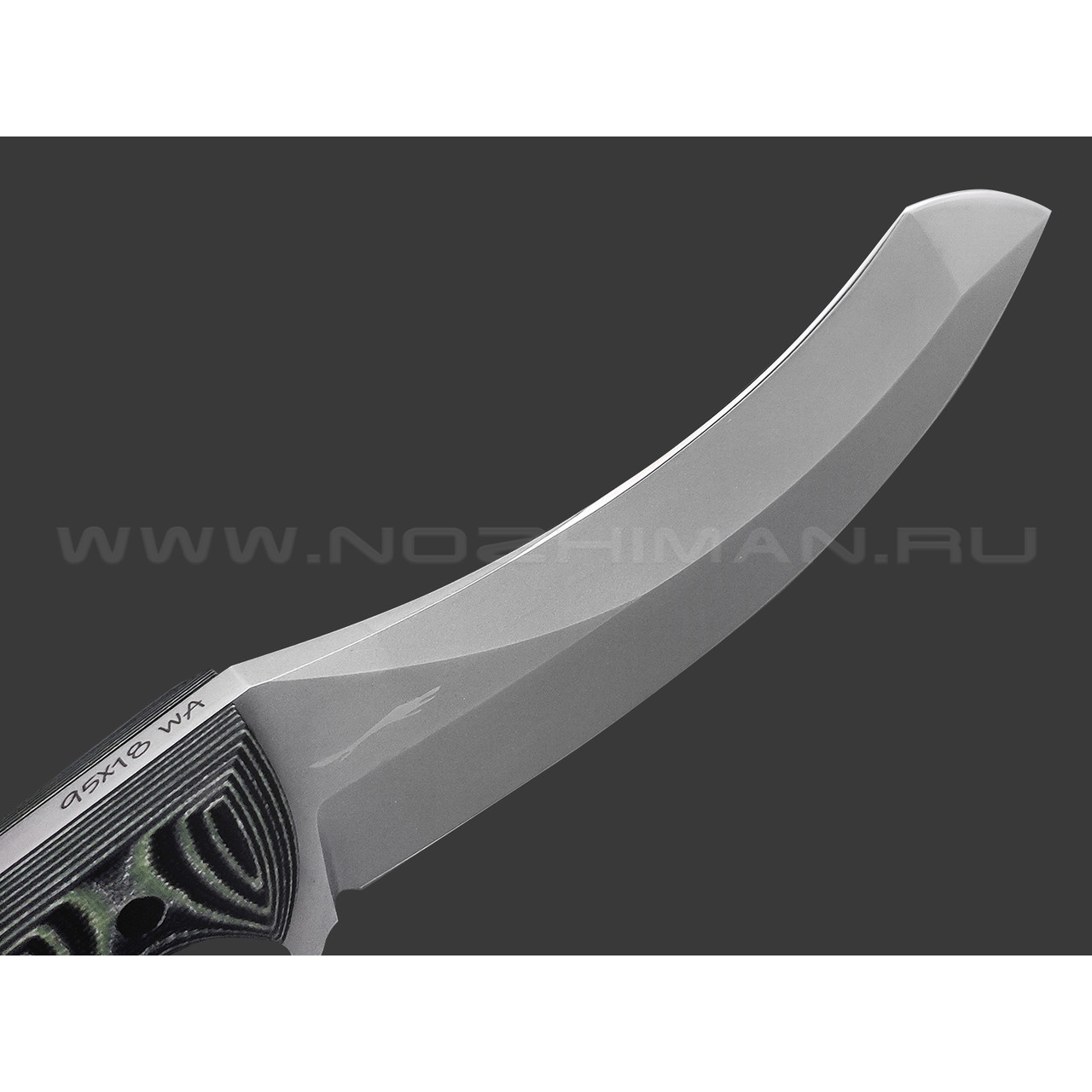 Волчий Век нож Кондрат 12 сталь 95Х18 WA beadblast, рукоять G10 black & green