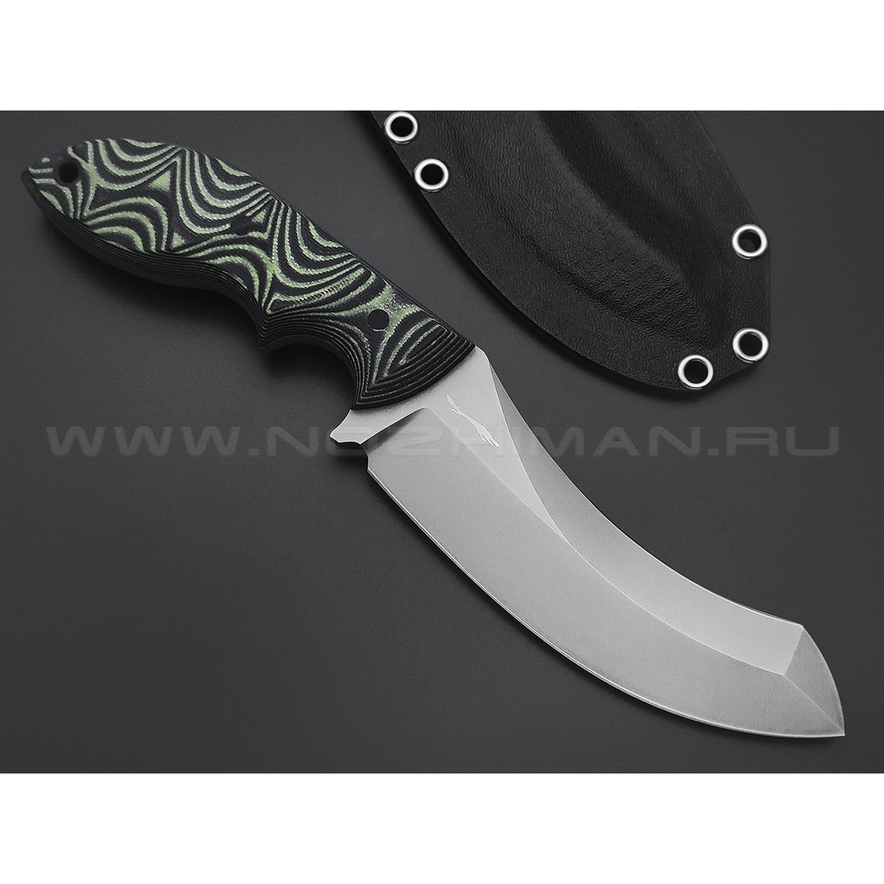 Волчий Век нож Кондрат 12 сталь 95Х18 WA beadblast, рукоять G10 black & green