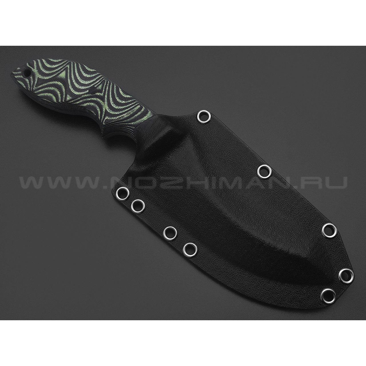 Волчий Век нож Кондрат 12 сталь 95Х18 WA beadblast, рукоять G10 black & green