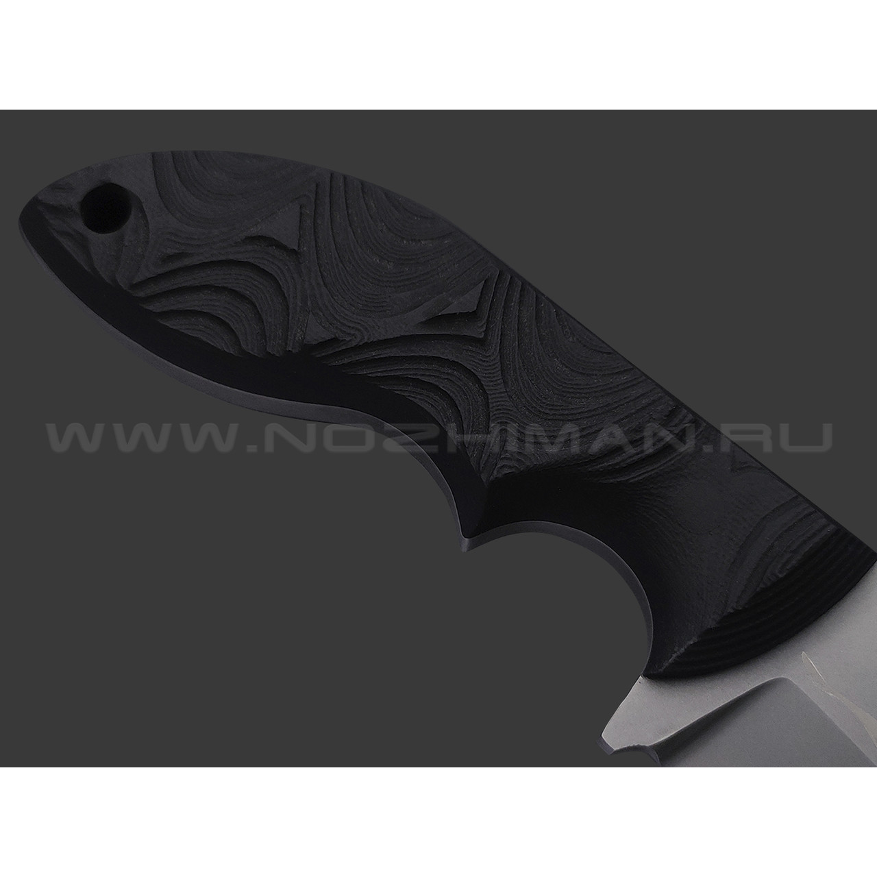 Волчий Век нож Кондрат 12 сталь 95Х18 WA beadblast, рукоять G10 black с резьбой