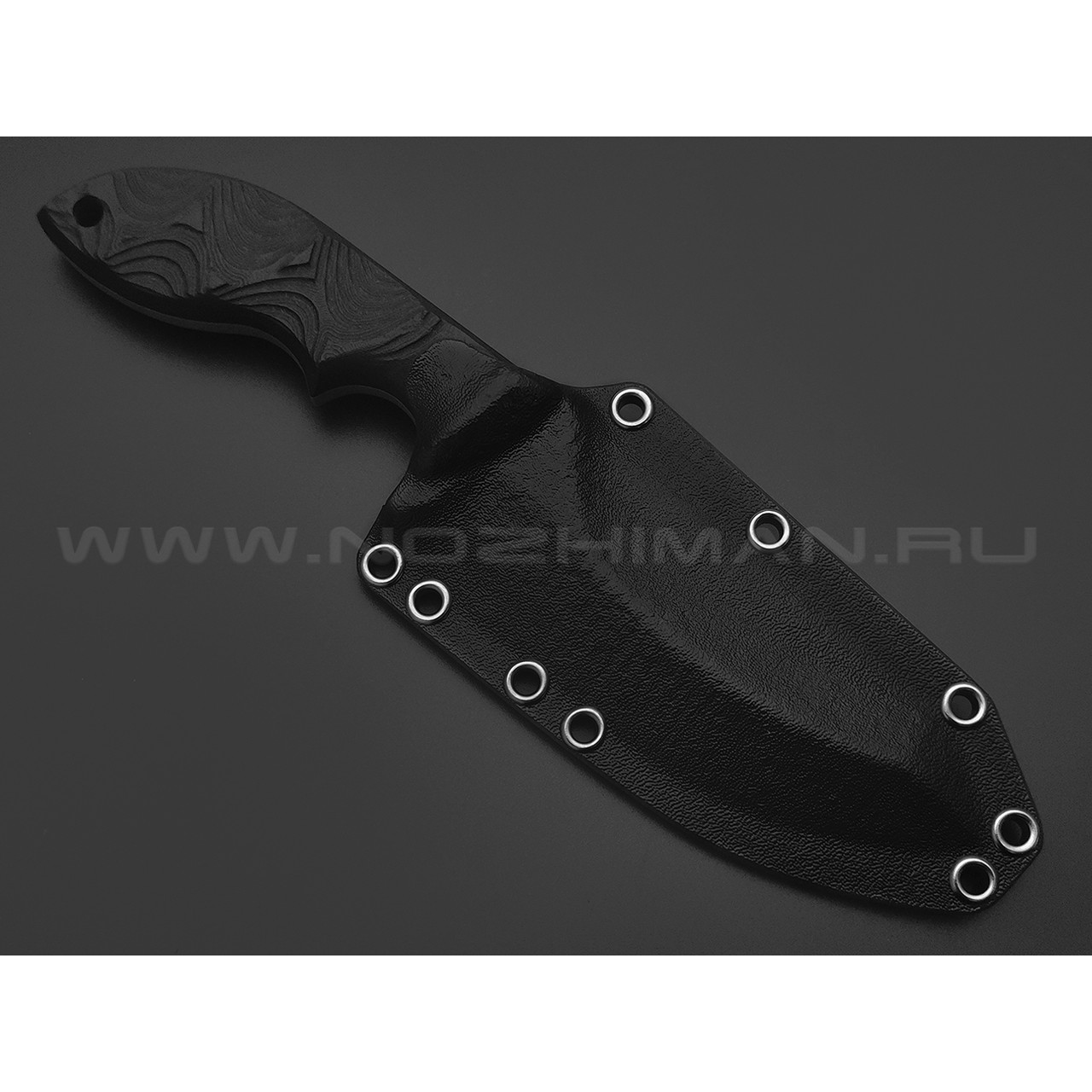 Волчий Век нож Кондрат 12 сталь 95Х18 WA beadblast, рукоять G10 black с резьбой