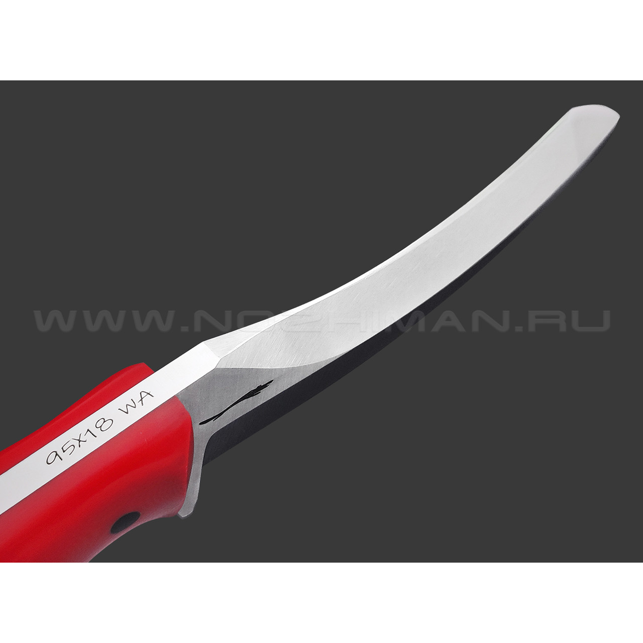 Волчий Век нож Кондрат 10 сталь 95Х18 WA satin, рукоять G10 red