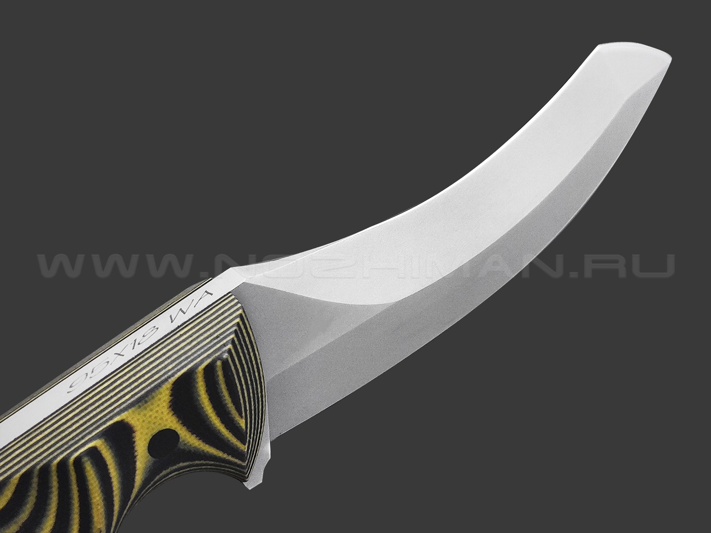 Волчий Век нож Кондрат 10 сталь 95Х18 WA beadblast, рукоять G10 black & yellow