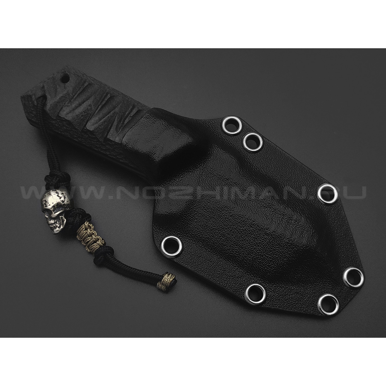 Волчий Век нож Кощей малый, сталь N690 WA satin, рукоять G10 black с резьбой