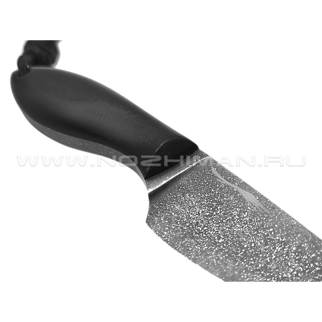 Волчий Век нож Мини МасичЬка сталь PGK WA травление, рукоять G10 black