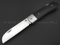 Нож QSP Worker QS128-A сталь N690 satin, рукоять G10 black, кожаный чехол