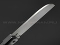 Нож QSP Worker QS128-A сталь N690 satin, рукоять G10 black, кожаный чехол