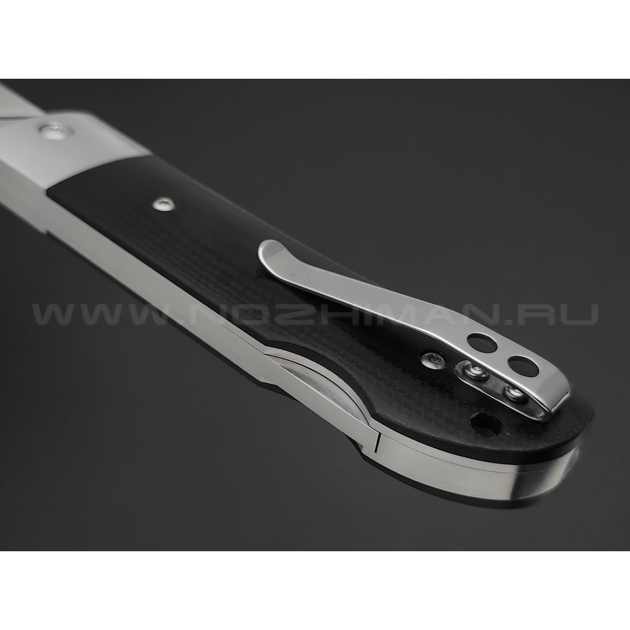 Нож QSP Worker QS128-A сталь N690 satin, рукоять G10 black, кожаный чехол
