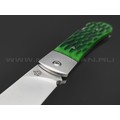 Нож QSP Worker QS128-B сталь N690 satin, рукоять Bone green, кожаный чехол Нож QSP Worker QS128-B сталь N690 satin, рукоять Bone green, кожаный чехол