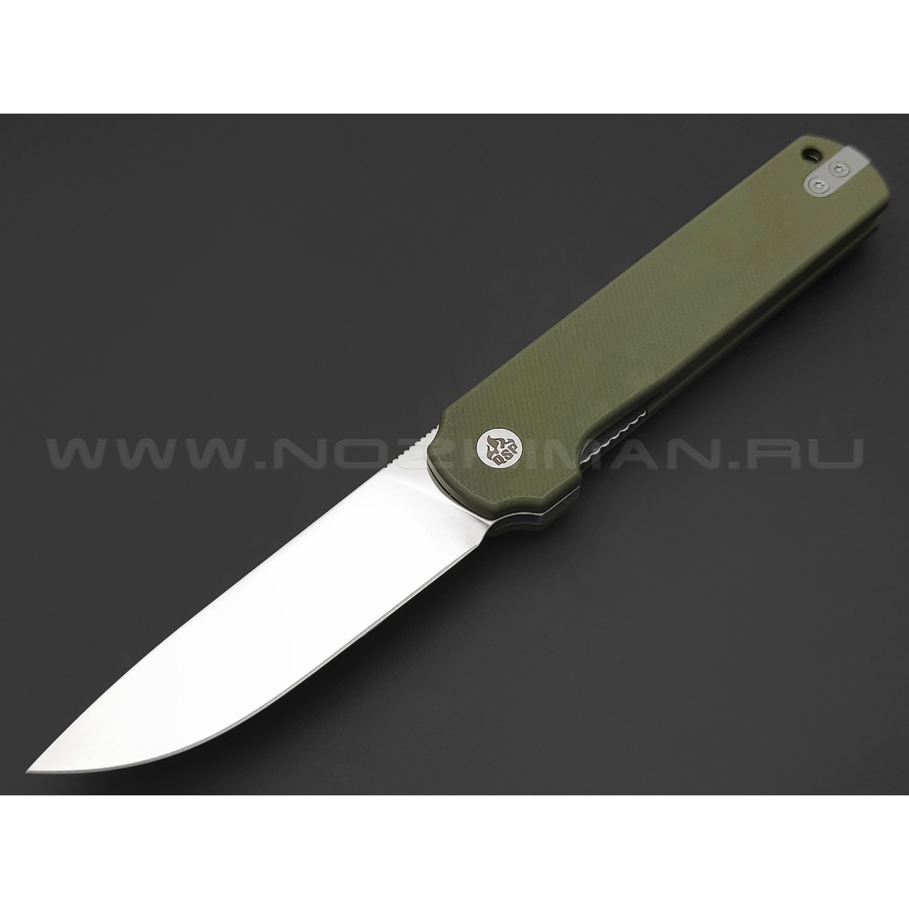 Нож QSP Lark QS144-C сталь 14C28N satin, рукоять G10 green