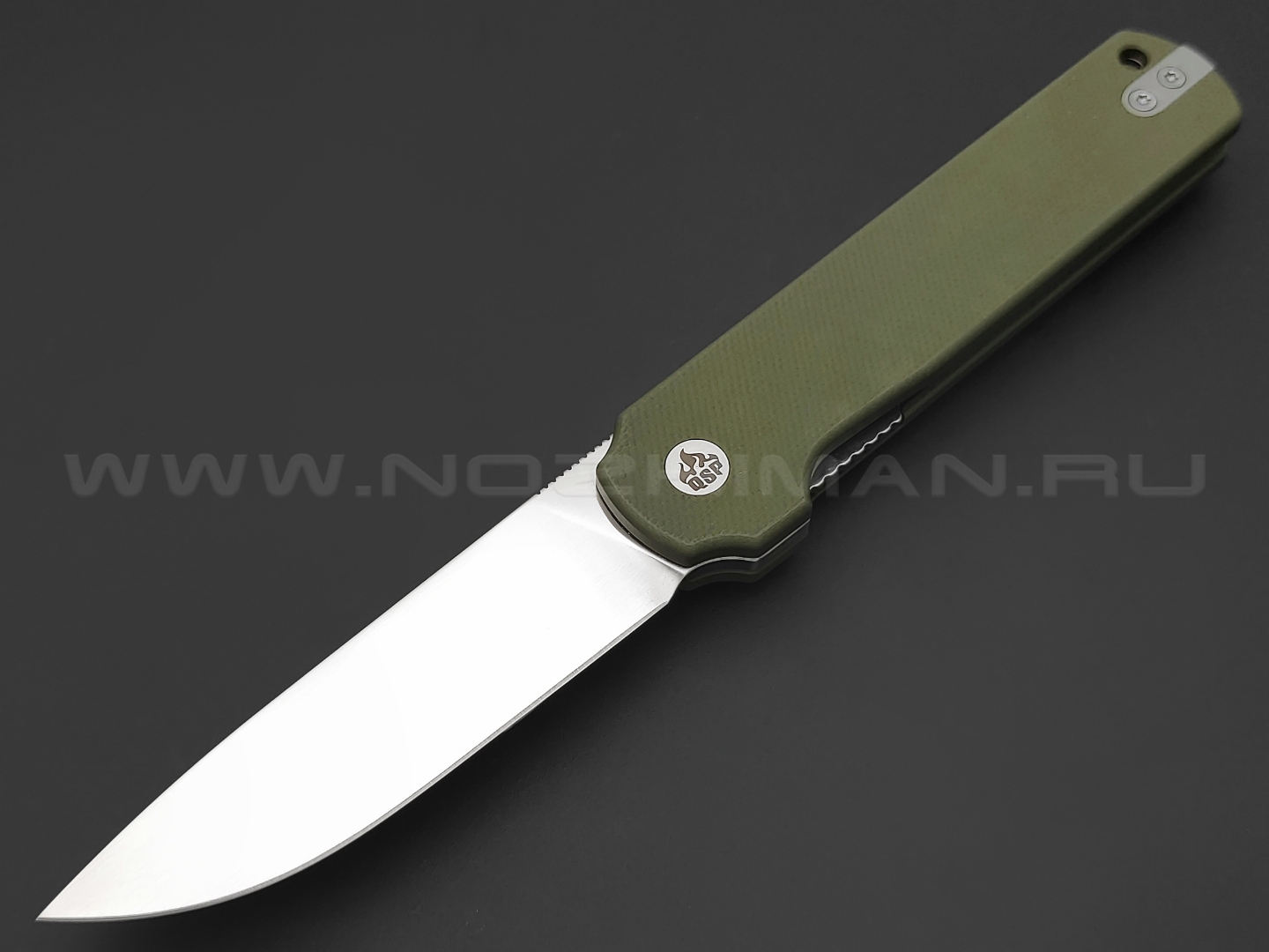 Нож QSP Lark QS144-C сталь 14C28N satin, рукоять G10 green