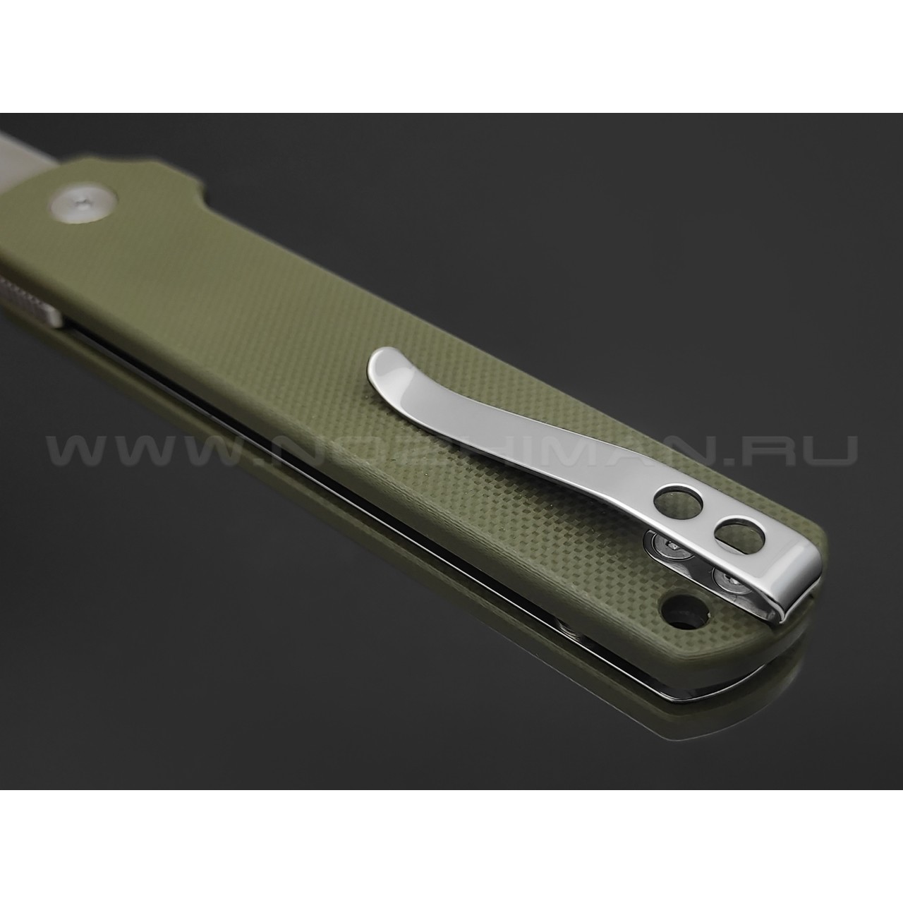 Нож QSP Lark QS144-C сталь 14C28N satin, рукоять G10 green