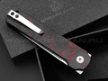 Нож QSP Lark QS144-D сталь 14C28N satin, рукоять Chaotic carbon fiber red