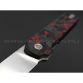 Нож QSP Lark QS144-D сталь 14C28N satin, рукоять Chaotic carbon fiber red Нож QSP Lark QS144-D сталь 14C28N satin, рукоять Chaotic carbon fiber red