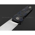 Нож QSP Lark QS144-E сталь 14C28N satin, рукоять Chaotic carbon fiber blue Нож QSP Lark QS144-E сталь 14C28N satin, рукоять Chaotic carbon fiber blue