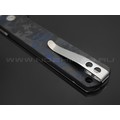 Нож QSP Lark QS144-E сталь 14C28N satin, рукоять Chaotic carbon fiber blue Нож QSP Lark QS144-E сталь 14C28N satin, рукоять Chaotic carbon fiber blue
