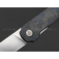 Нож QSP Lark QS144-E сталь 14C28N satin, рукоять Chaotic carbon fiber blue Нож QSP Lark QS144-E сталь 14C28N satin, рукоять Chaotic carbon fiber blue