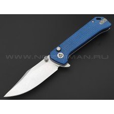 Нож QSP Grebe QS147-B1 сталь 14C28N стоунвош, рукоять Micarta blue