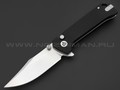 Нож QSP Grebe QS147-C1 сталь 14C28N stonewash, рукоять G10 black