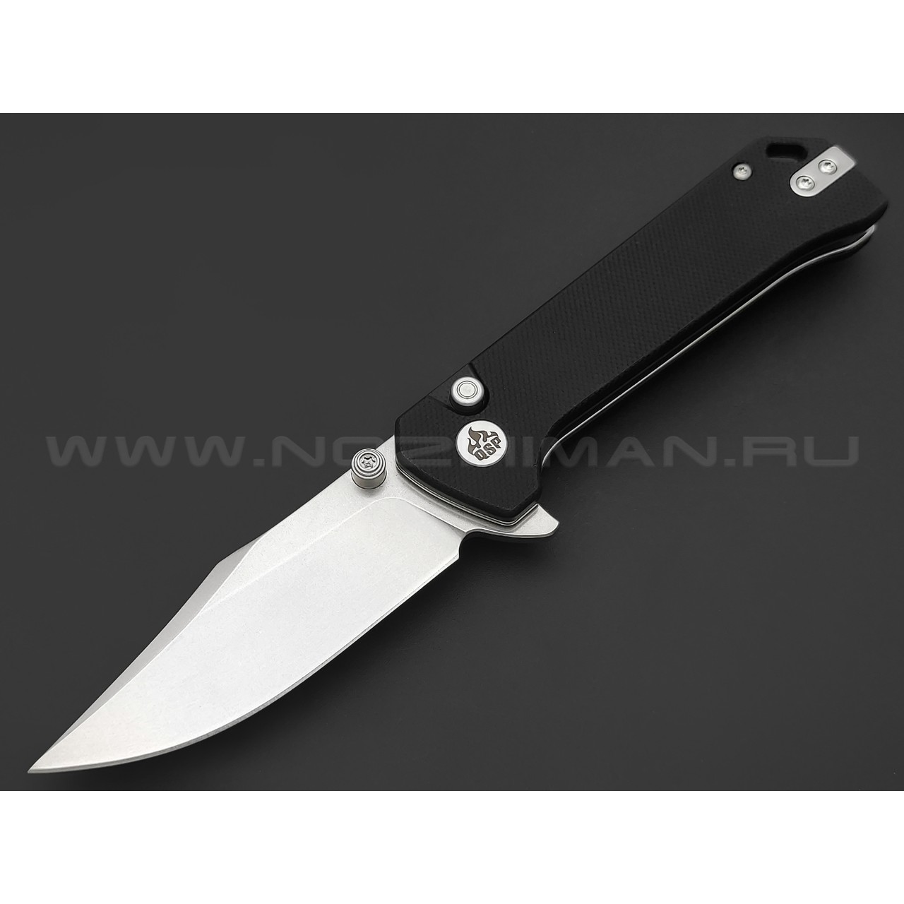 Нож QSP Grebe QS147-C1 сталь 14C28N стоунвош, рукоять G10 black