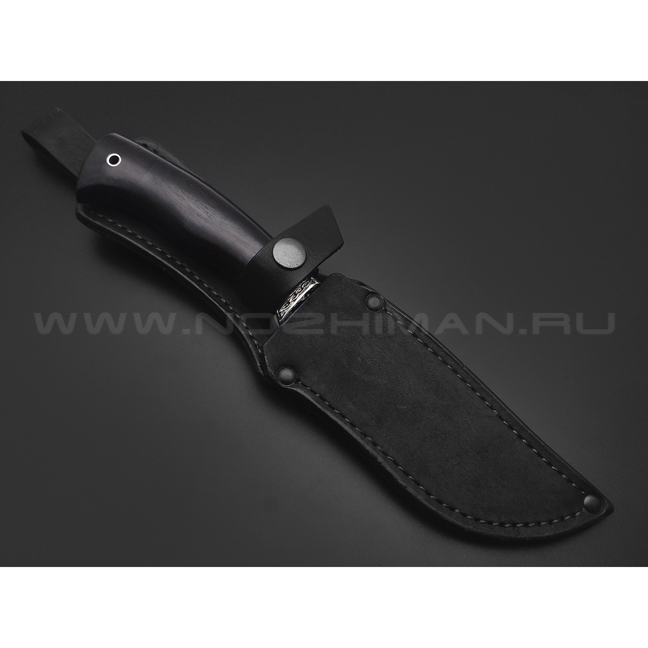 Фурсач А. А. нож Клык сталь Дамаск, рукоять Дерево граб, мельхиор