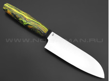 Сергей Шадрин нож SHAD17 сталь M390 satin, рукоять Micarta chaotic colored, carbon fiber