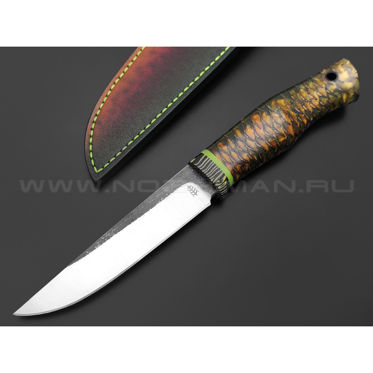 Сергей Шадрин нож SHAD09 сталь N690, рукоять Стаб. шишка, микарта
