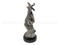 Эхо статуэтка Козочка бронза, серебро, черное дерево, деревянная шкатулка