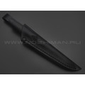 Кметь нож Шило сталь Bohler M398, рукоять Carbon fiber, мельхиор