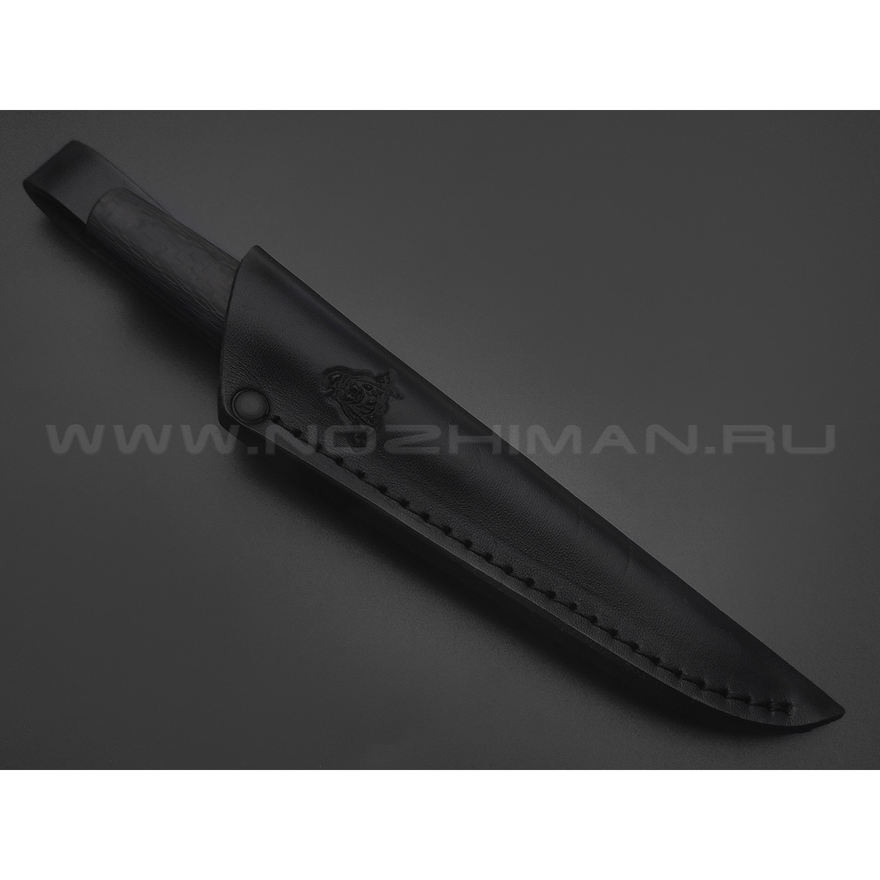Кметь нож Шило сталь Bohler M398, рукоять Carbon fiber, мельхиор