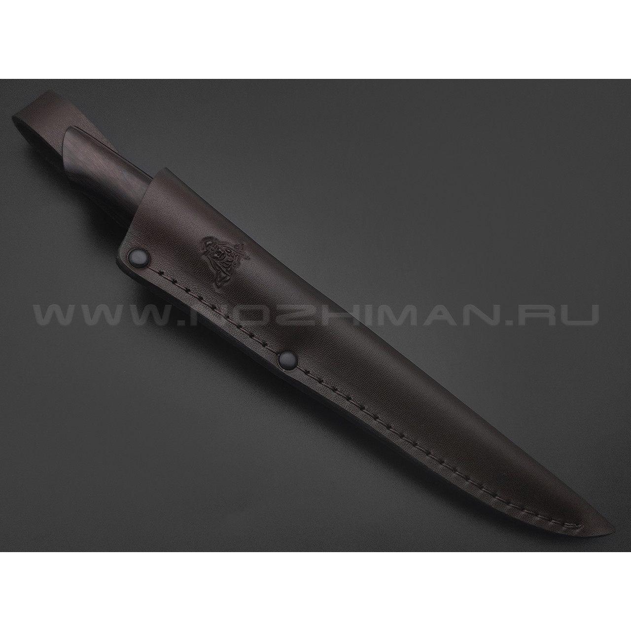 Кметь нож Шило-Б сталь Bohler M390, рукоять Зирикот, мельхиор
