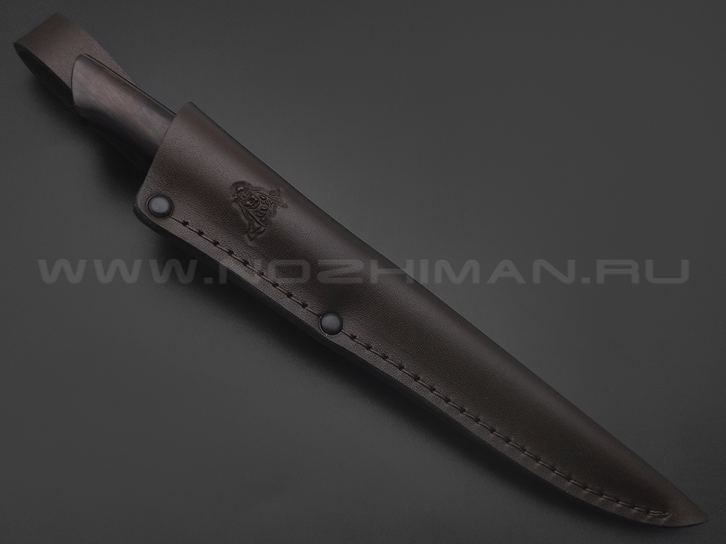 Кметь нож Шило-Б сталь Bohler M390, рукоять Зирикот, мельхиор