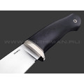 Кметь нож Панцуй сталь Bohler S390 хром, рукоять G10 black, мельхиор