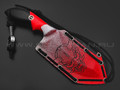 Волчий Век нож Кондрат 12 Custom Yokai Edition сталь 95Х18 WA травление, рукоять G10 black & red