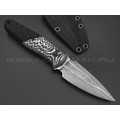 Волчий Век нож Стрелка Custom сталь 95Х18 WA травление, рукоять G10 black & white