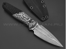 Волчий Век нож Стрелка Custom сталь 95Х18 WA травление, рукоять G10 black & white