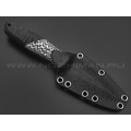 Волчий Век нож Стрелка Custom сталь 95Х18 WA травление, рукоять G10 black & white
