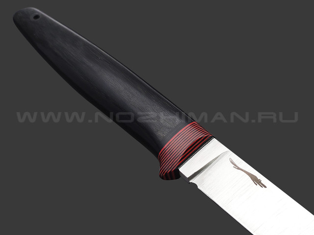 Волчий Век нож Слоненок сталь 95Х18 WA satin, рукоять Micarta black, G10