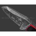 Волчий Век нож Сквозняк Mega Brutal Edition сталь D2 WA обух 18 мм, рукоять G10 black & red