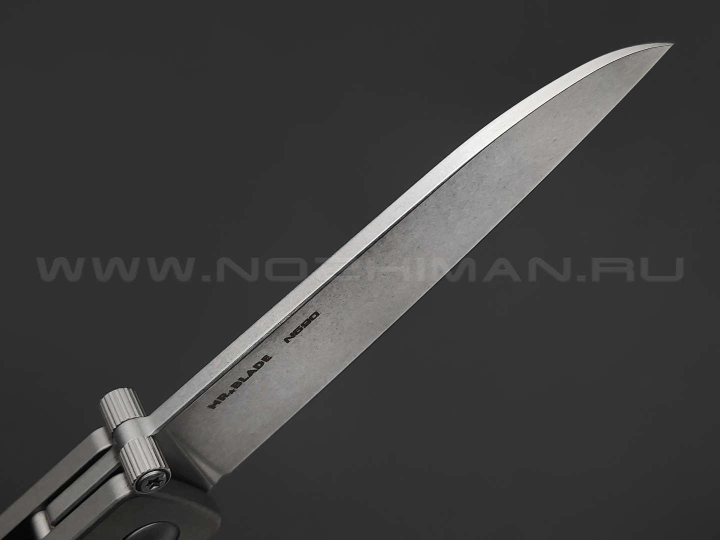 Mr.Blade складной нож Style сталь N690 sw, рукоять Titanium grey, carbon fiber, кожаный чехол
