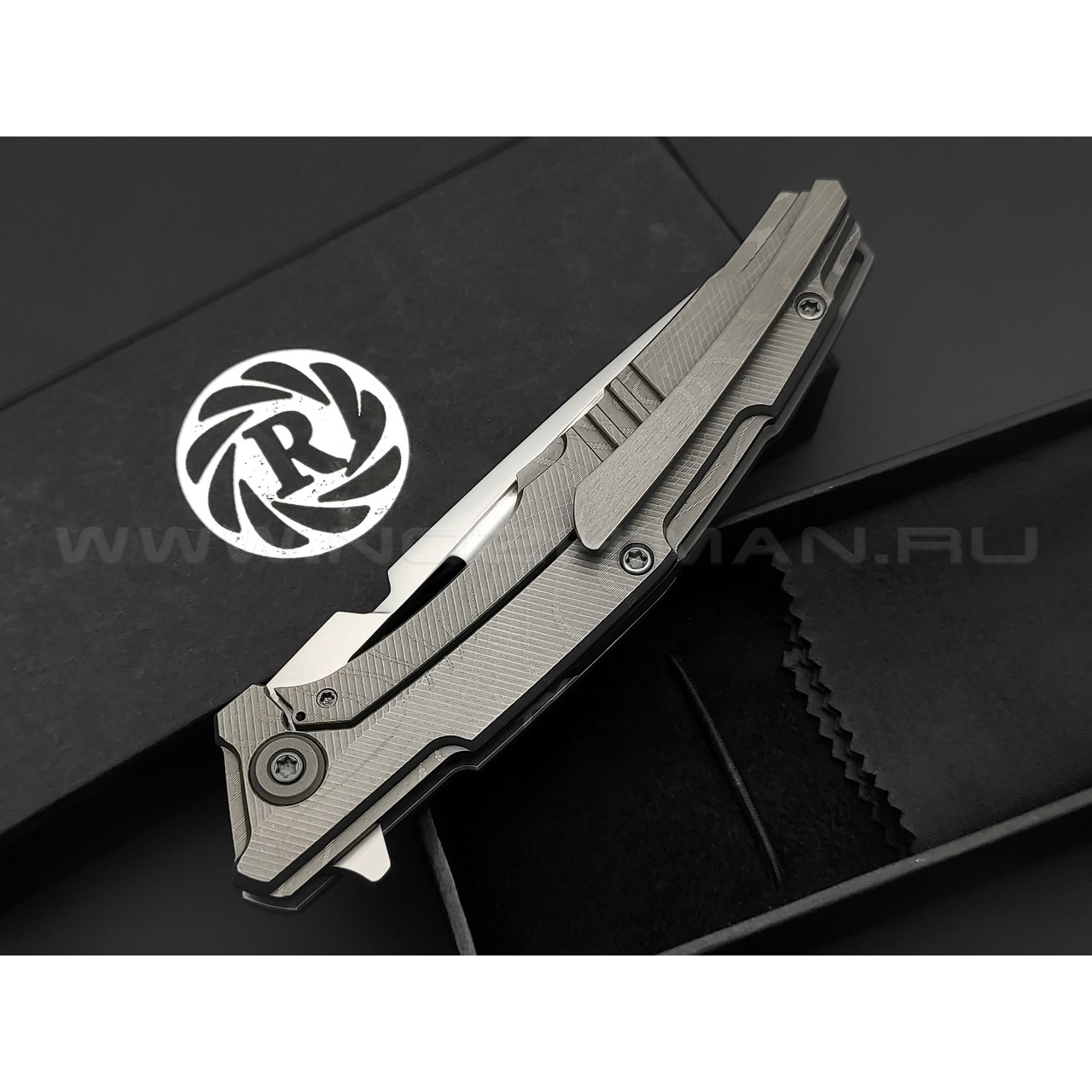 Neyris Knives складной нож Химера-2 №4 сталь CPM 3V, рукоять Titanium, carbon fiber dark matter silver