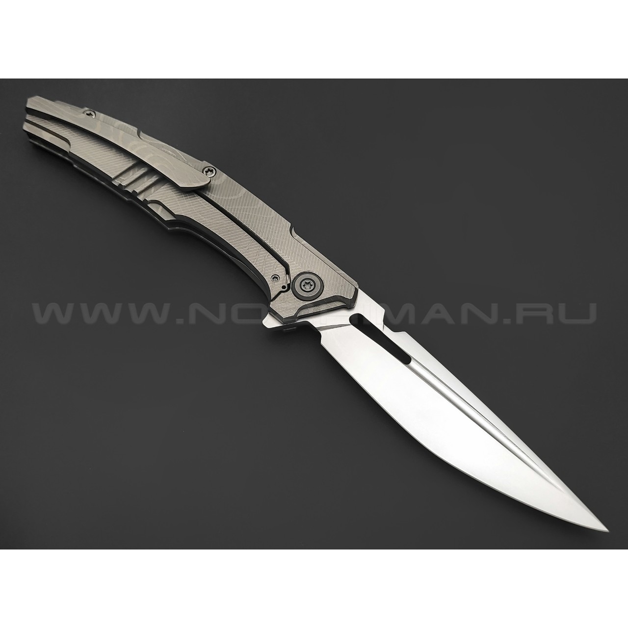 Neyris Knives складной нож Химера-2 №4 сталь CPM 3V, рукоять Titanium, carbon fiber dark matter silver