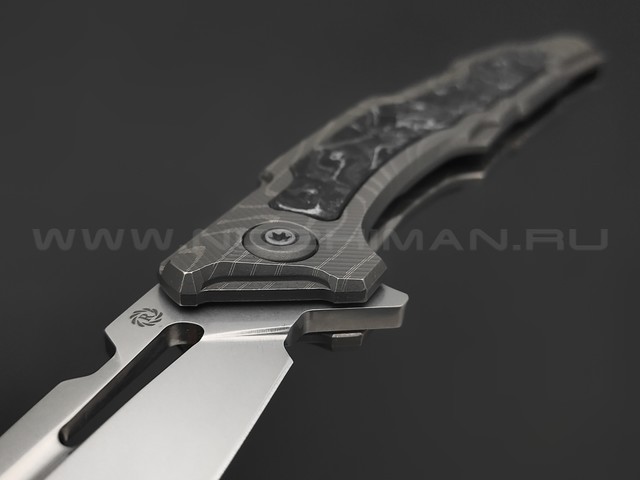 Neyris Knives складной нож Химера-2 №4 сталь CPM 3V, рукоять Titanium, carbon fiber dark matter silver