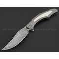 Neyris Knives складной нож Toa сталь CPM 3V, рукоять Titanium, moonglow, травление Николая Ежелева