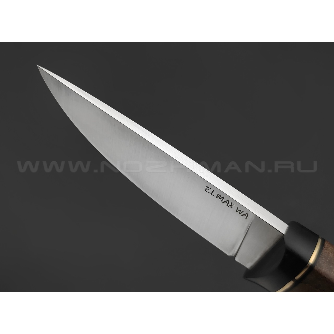 Волчий Век нож Слоненок сталь Elmax WA satin, рукоять Стаб. корень ореха, G10 black